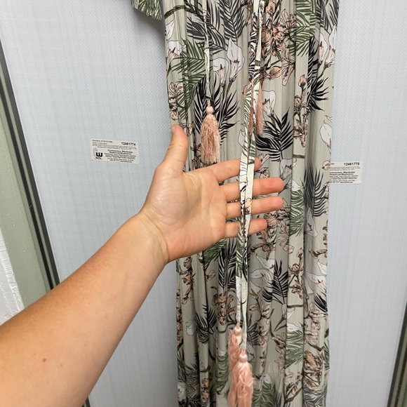 Cream Ruffled Wrap Maxi Dress - Picture 6 of 6